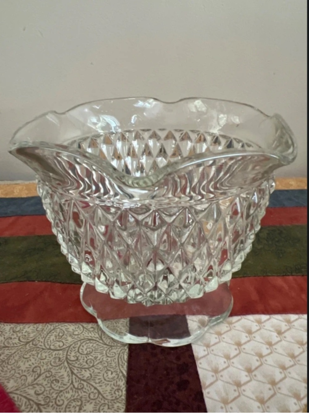 Vintage Indiana Clear Glass condiment holder. Vgc